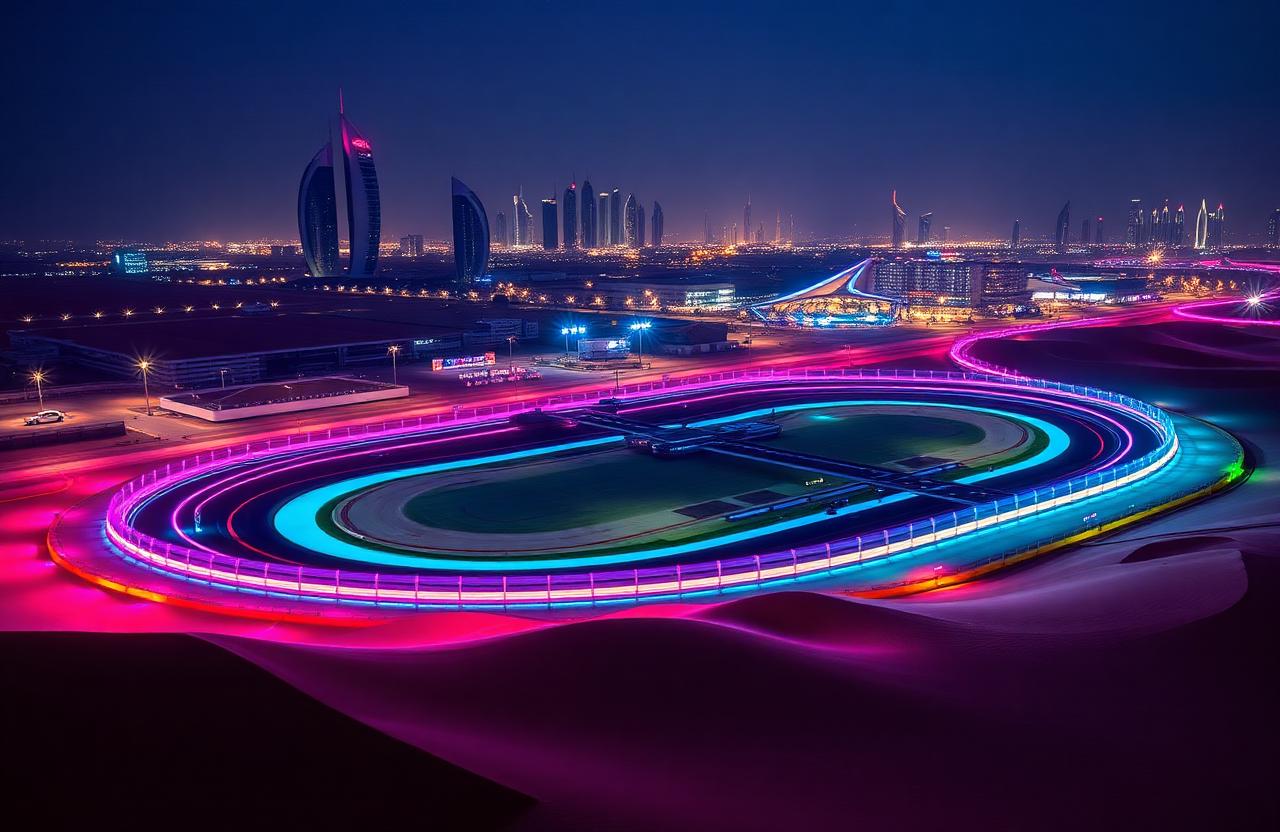 Qatar Playbook 2026 cover — Lusail International Circuit — desert night sprint